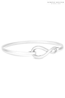 Simply Silver 925 Infinity Clasp Bangle