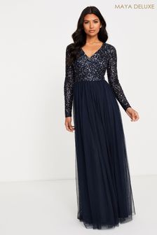 tall long sleeve maxi dress