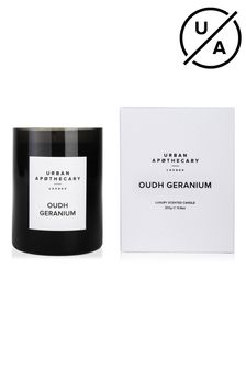 Urban Apothecary Clear 300g Oudh Geranium Luxury Scented Candle (R51275) | £35