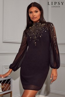 occasion shift dress with sleeves
