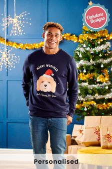 Personalised Men's Dog Breed Christmas Jumper by Oakdene Designs (R56981) | £30