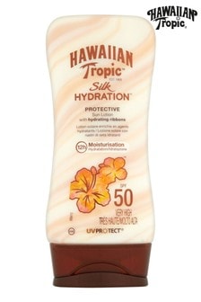 Hawaiian Tropic Silk Hydration Protective Sun Lotion with Hydrating Ribbons SPF 50 180ml