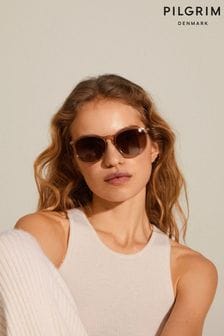 PILGRIM Brown Vanille Sunglasses (R61095) | £30