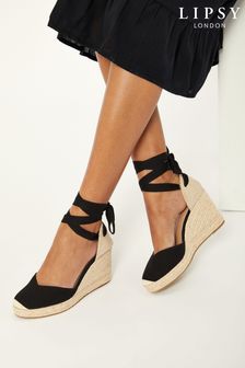 Lipsy Canvas Ankle Tie Espadrille Wedge