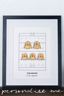 Personalised Family Rugby Squad Print by No Ordinary Gift