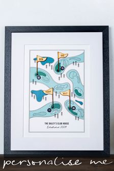 Personalised Family Golf Print by No Ordinary Gift