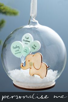 Personalised First Christmas Bauble with Baby Details by No Ordinary Gift (R64256) | £30