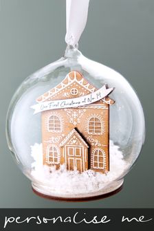 Personalised Gingerbread House New Home Bauble by No Ordinary Gift (R64260) | £28
