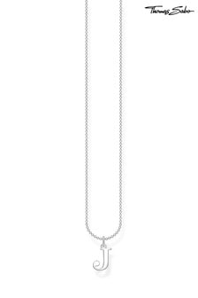 Thomas Sabo Letter 'J' Pendant And Chain