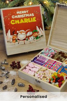 Great Gifts Personalised Kids Christmas Wooden Sweet Box by Great Gifts (R72394) | £34
