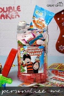 Great Gifts Personalised Beano Christmas Sweet Jar by Great Gifts (R72396) | £20