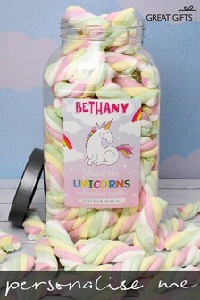 Great Gifts Personalised Giant Fluffy Unicorn Tails Swet Jar by Great Gifts