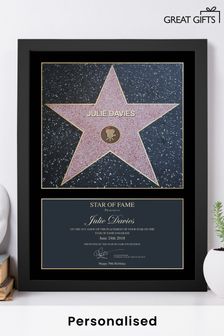Great Gifts Personalised Star of Fame Print by Great Gifts (R72432) | £22