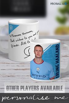 Personalised Manchester City FC Player Autograph Mug by Personalised Football Gifts (R72998) | £12