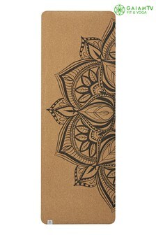 Gaiam Brown 5mm Yoga Mat Cork Mandala (R73069) | £70