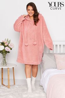 Yours Curve Pink Snuggle Blanket Hoodie (R73334) | £27