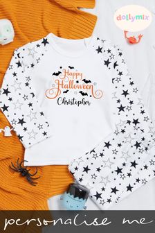 Personalised Kids Happy Halloween Pyjamas by Dollymix (R74588) | £25