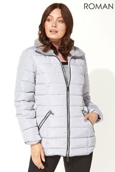 ladies grey padded coat