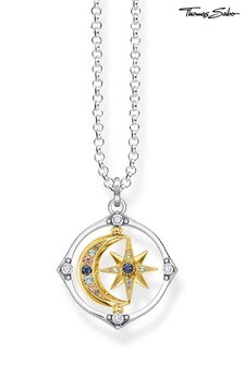 Thomas Sabo Spinning  Moon  Star Pendant Necklace