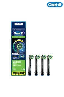 Oral-B CrossAction Black Power Toothbrush Refill Heads, pack of 4