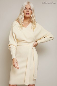 cream knitted dress