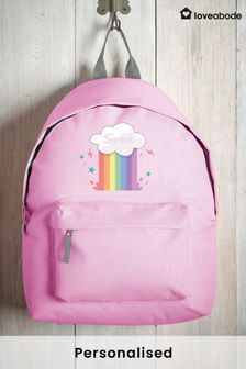 Personalised Rainbow Cloud Backpack by Loveabode