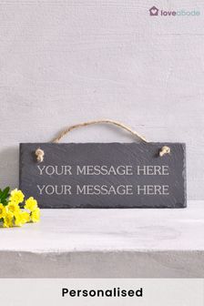 Personalised Real Slate Sign by Loveabode