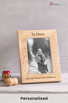 Personalised Oak Picture Frame By Loveabode (R79231) | £25