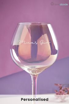 Personalised Iridescent Gin Glass By Loveabode