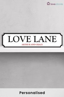 Personalised Love Lane Sign By Loveabode