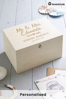 Personalised Mr and Mrs Memory Box by Loveabode (R79278) | £38