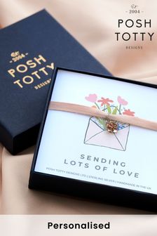 Personalised Flower Bracelet Gift Box by Posh Totty Designs