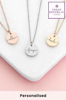 Personalised Disc Necklace by Treat Republic