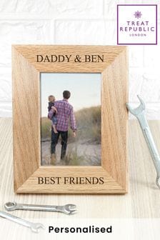 Personalised Oak Picture Frame by Treat Republic