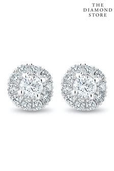 The Diamond Store Halo Lab Diamond Earrings 0.50ct H/Si Set