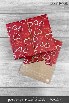 Personalised Be My Valentine Gift Wrap & Tags by Izzy Rose