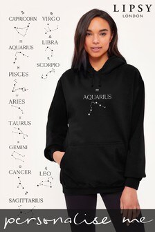 Personalised Lipsy Horoscope Star Sign Womens Hooded Sweatshirt (R87503) | £26
