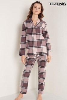 Tezenis Tartan Long Cotton Pyjamas