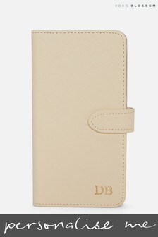 Personalised Embossed Leather Wallet Phone Case by Koko Blossom