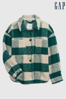 Gap Green Plaid Shirt Jacket (R90791) | £40