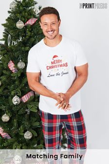 Personalised Mens Matching Christmas Family PJ's by The Print Press (R91325) | £30