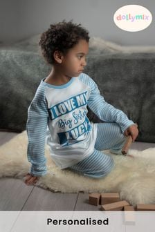 Personalised I Love My Sister/Brother Pyjamas by Dollymix
