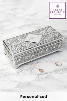 Personalised Silver Trinket Box by Treat Republic (R92055) | £35