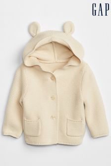 Gap Beige Knitted Brannan Bear Cardigan - Baby (R92899) | £22
