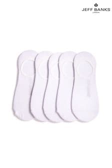 Jeff Banks Mens Invisible Trainer Socks Five Pack