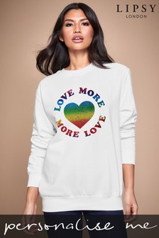 Personalised Lipsy Love More Womens Sweatshirt