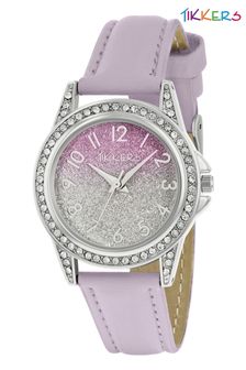 Tikkers Lilac PU Strap Shimmer Dial Effect Watch (R96430) | £15
