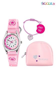 Tikkers Pink Heart Time Teacher Watch Set (R96447) | £20