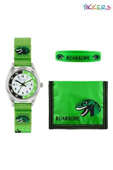 Tikkers Green Velcro Dinosaur Watch and Wallet Set (R96450) | £20