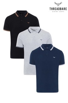 Threadbare Short Sleeve Polo 3 Pack Shirt